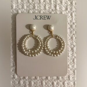 NEW J. Crew white earrings! Never worn.